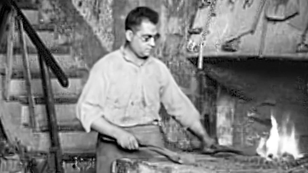 El taller del ferrer de Jorba, fotografia antiga animada (1930)