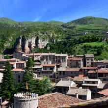 Vista del poble, Castellar de n'Hug