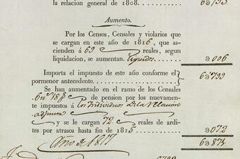 Repartiment del Reial Tribut de Cadastre de 1817, que fixava el que havia de pagar cada poble.