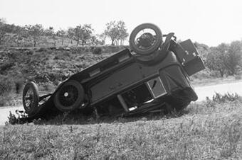Accident a la carretera, 1930.