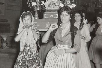 Memòria en ruta al Catllar – Inici de la processó, 1960