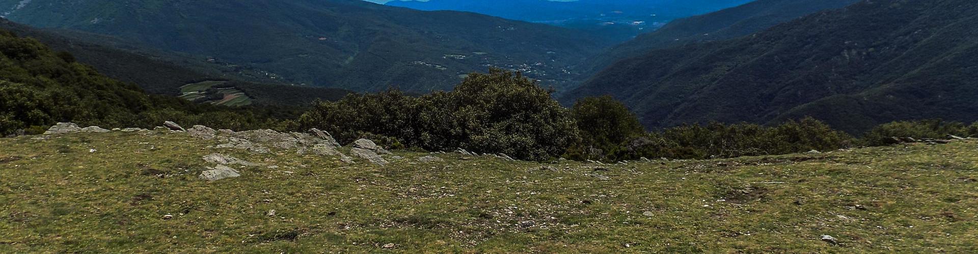 Vall de la Tordera i el Montnegre des del serrat del Puig Ventós