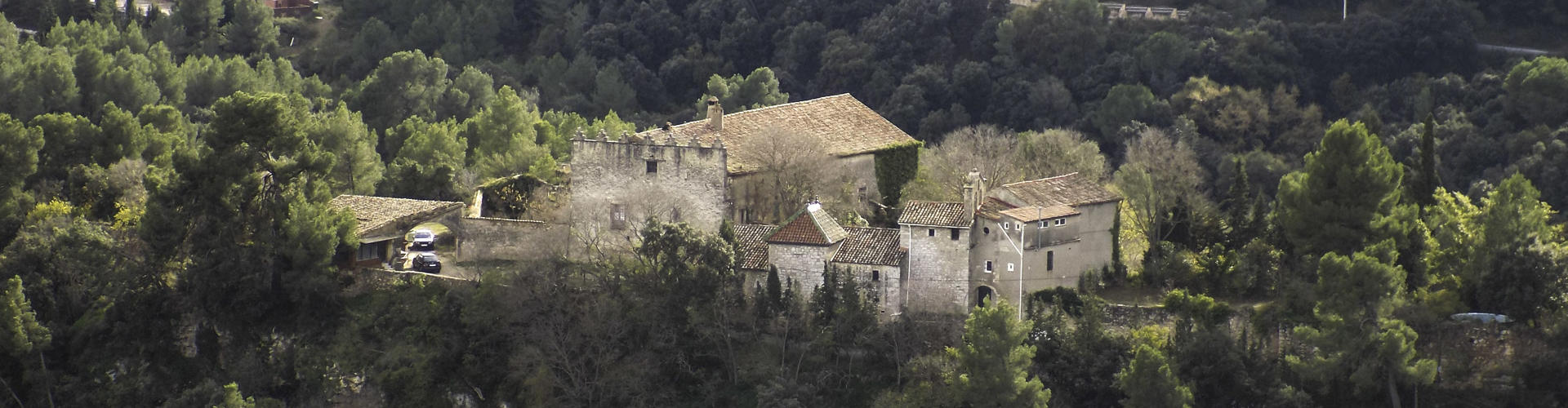 El castell de Cabrera des del pic de l'Àliga