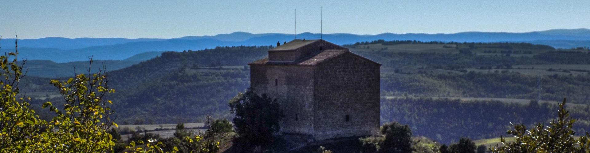 Santuari de la Mare de Déu del Puig del Ram des del castell de Segur